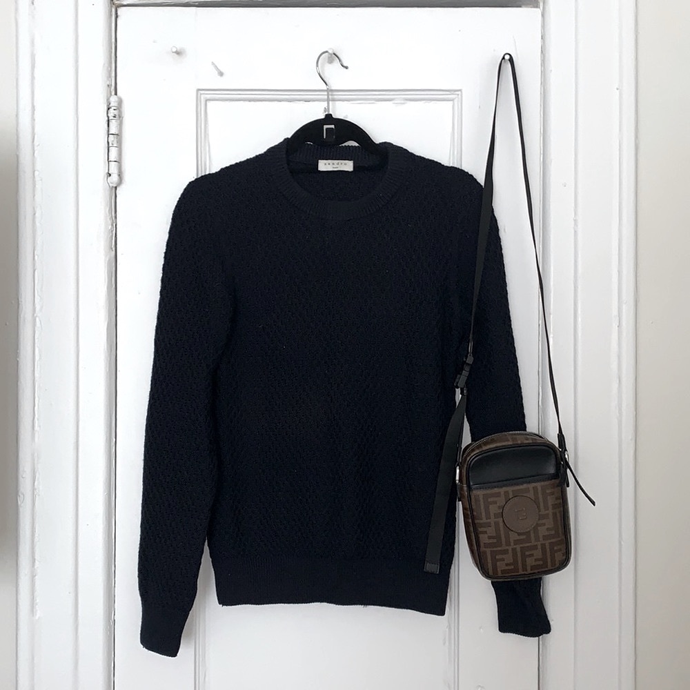 Navy blue knit Sandro sweater